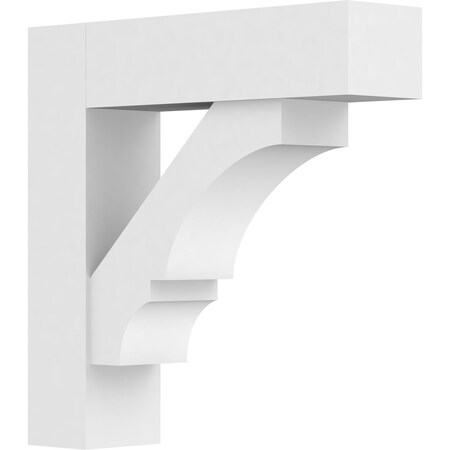Ekena Millwork Standard Balboa Architectural Grade PVC Bracket With Block Ends, 5"W x 20"D x 20"H BKTP05X20X20BOA05